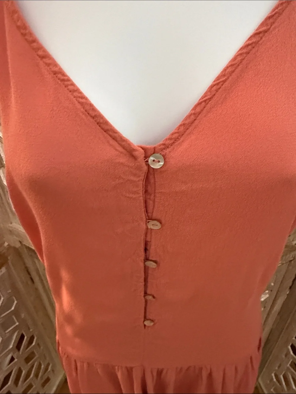Wild Fable Size Medium Adjustable Strap Romper Orange